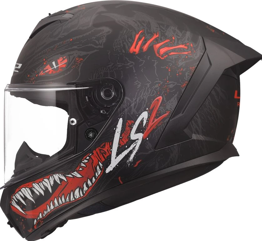 LS2 FF820 RAPID III KAIJU 2 Helmet - Black Red White, 3XL