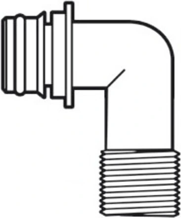 thread 90° hose connector 1/2