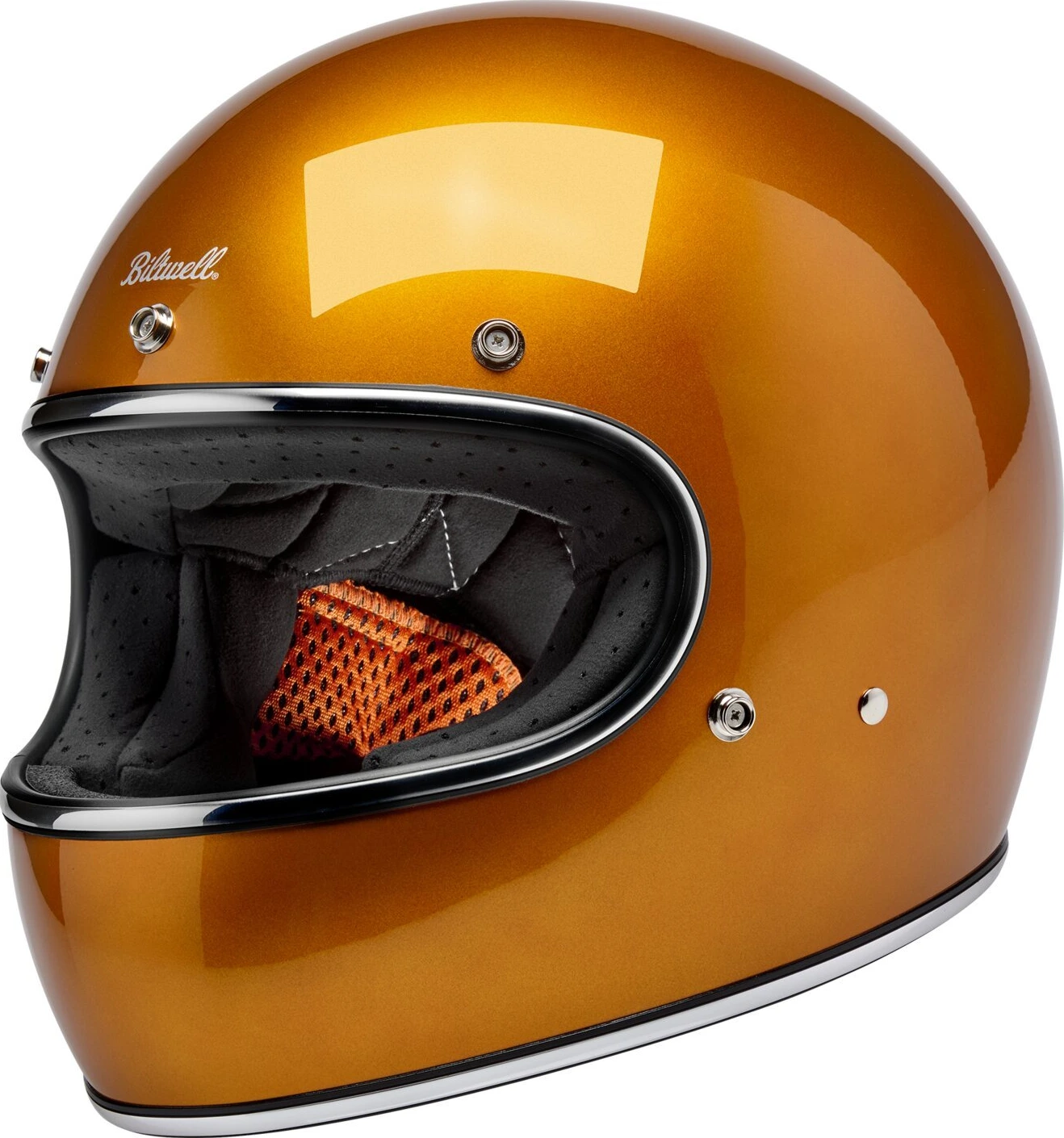 Biltwell Gringo helmet, metallic sunburst Orange, XS, Metallic