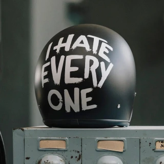 DMD Retro helmet I Hate Everyone