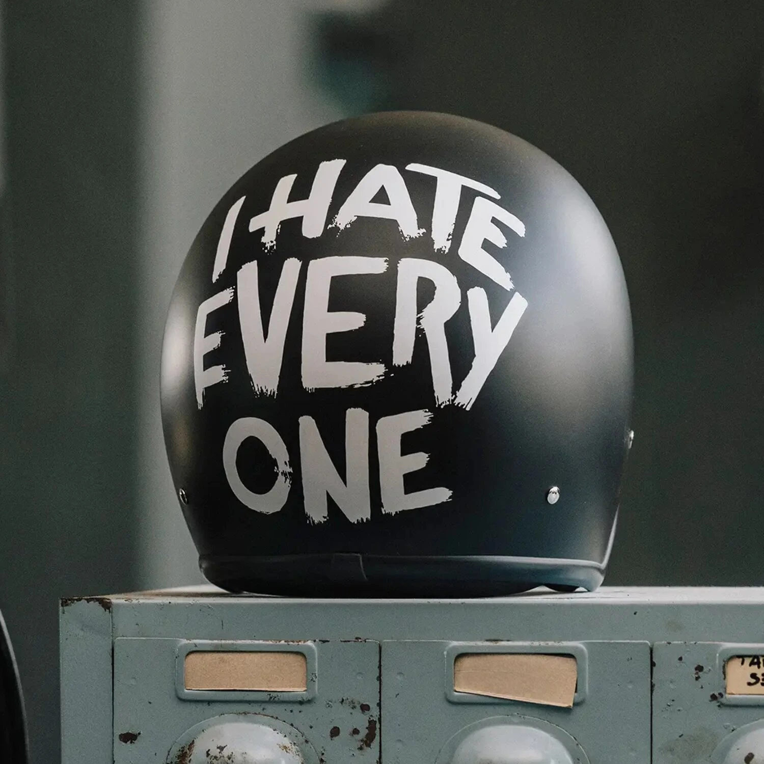 DMD Retro helmet I Hate Everyone, Black, S, Graphic