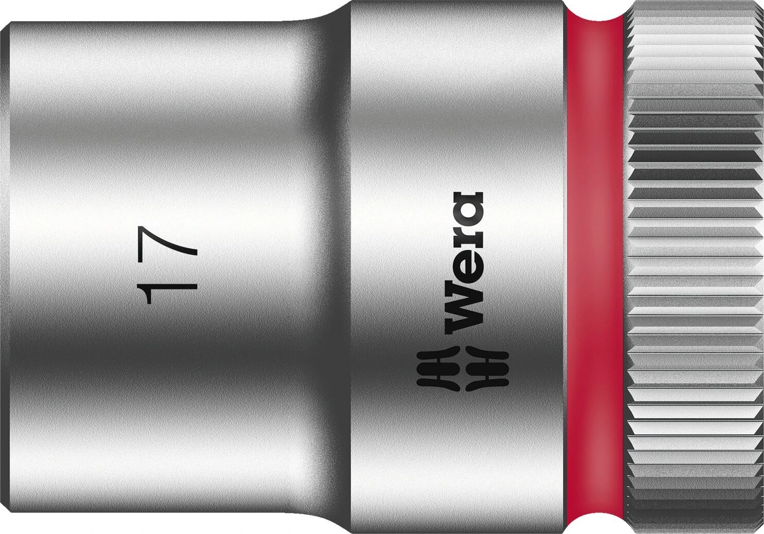 Wera Zyklop 1/2" socket - Metric 17.0, 17 mm, Chrome