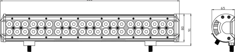 Kinwons LED juosta 10-30V 126W Combo