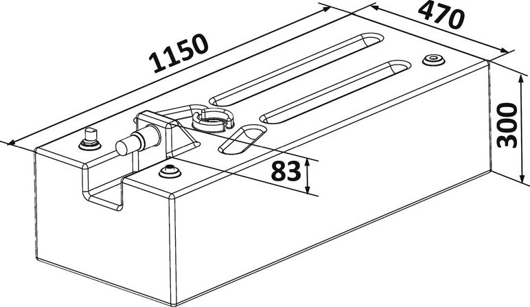 Fuel tank 1150x470x300 147 l (petrol)
