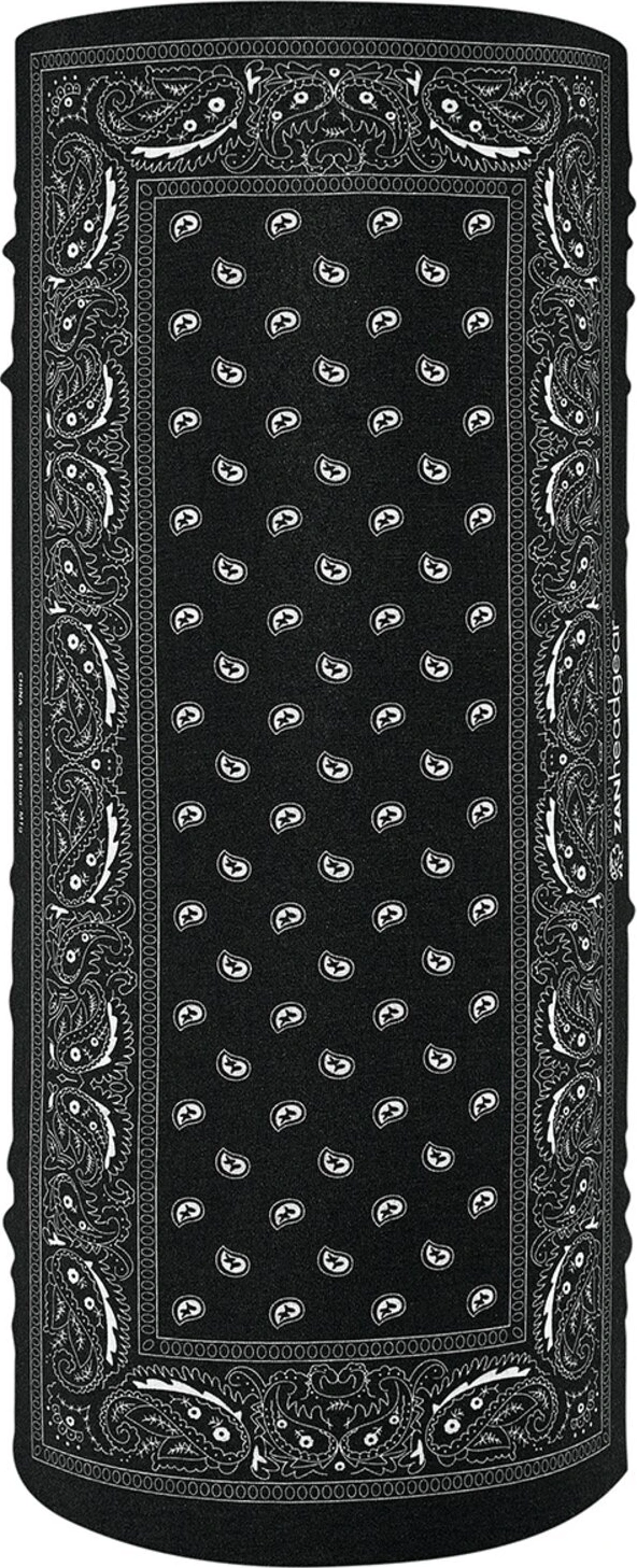 ZANheadgear Motley Tube polyester black paisley, One size fits most