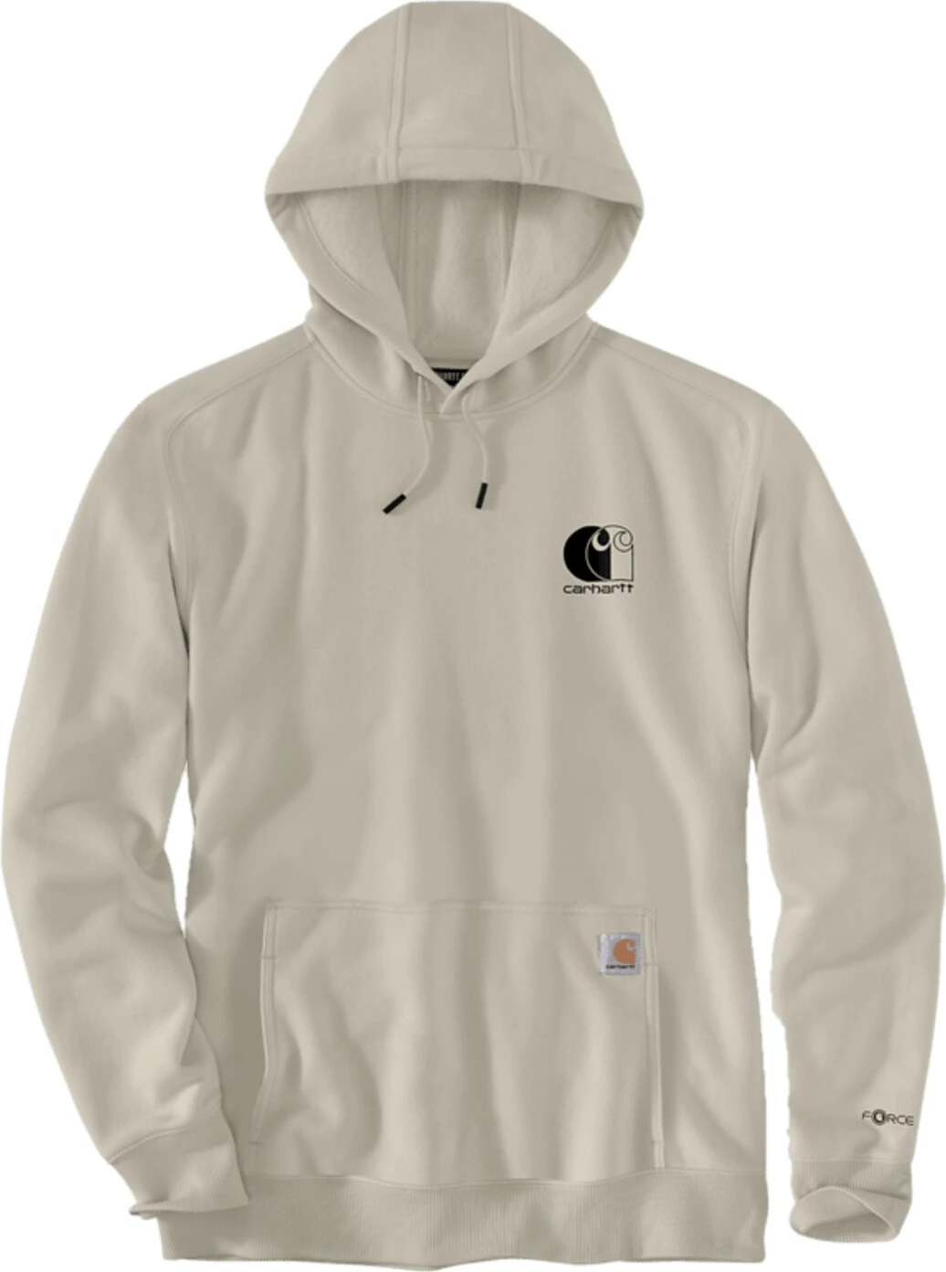 Carhartt Force™ Logo hoodie cobbelstone, Gray, 2XL