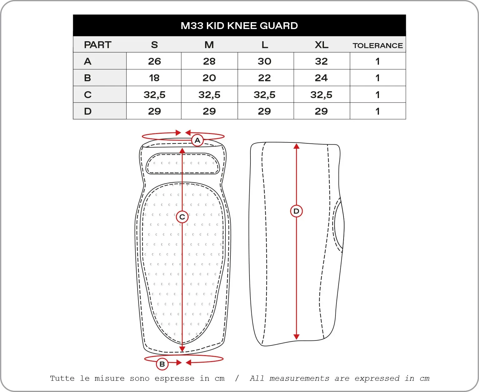 KNEE GUARD KID M33 M