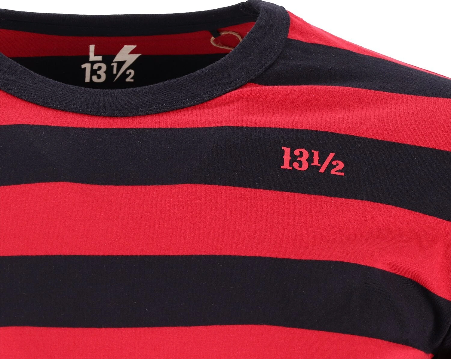 13 1/2 Behind Bars long sleeve, Red, black, S