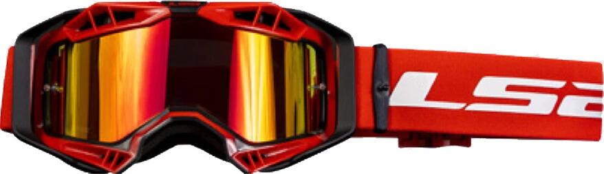 LS2 Aura Pro Goggle - Red/Iridium Visor