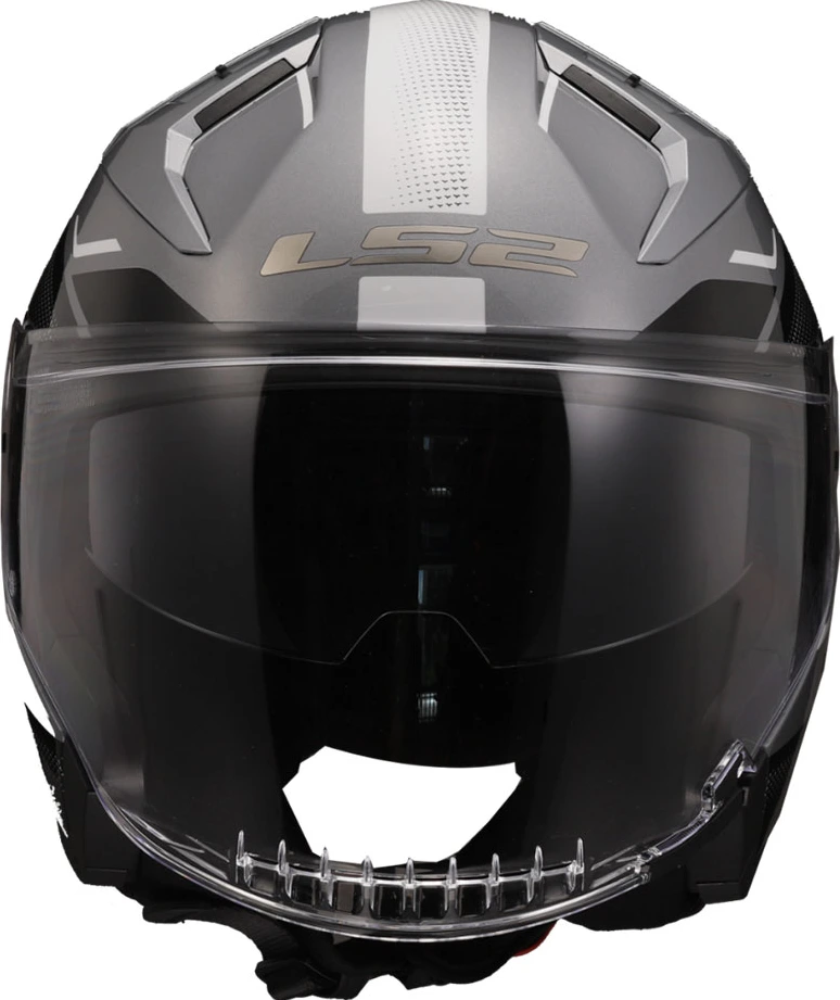 LS2 OF603 INFINITY II VEYRON helmet - Gloss Grey White, XS