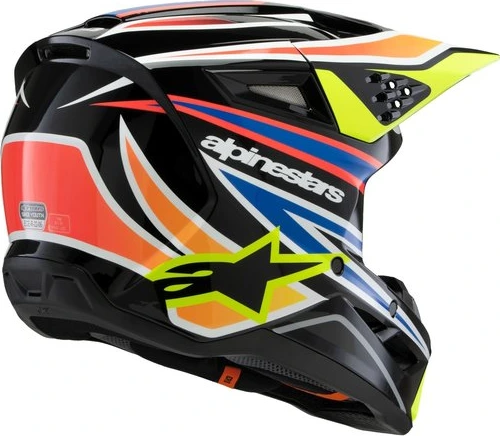 Alpinestars Helmet SM3 Youth Wurx Black/Yellow FL/Blue, YS