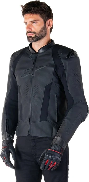 Alpinestars Leather Jacket Missile v3 Black/Black, 56