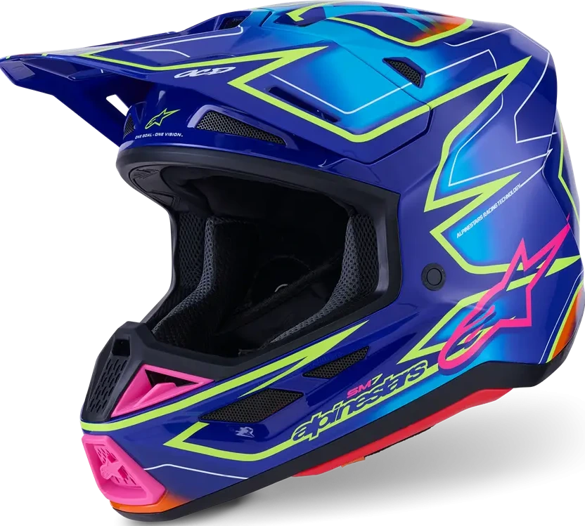 HELMET SM7 CAST BLU/YL/PINK XS
