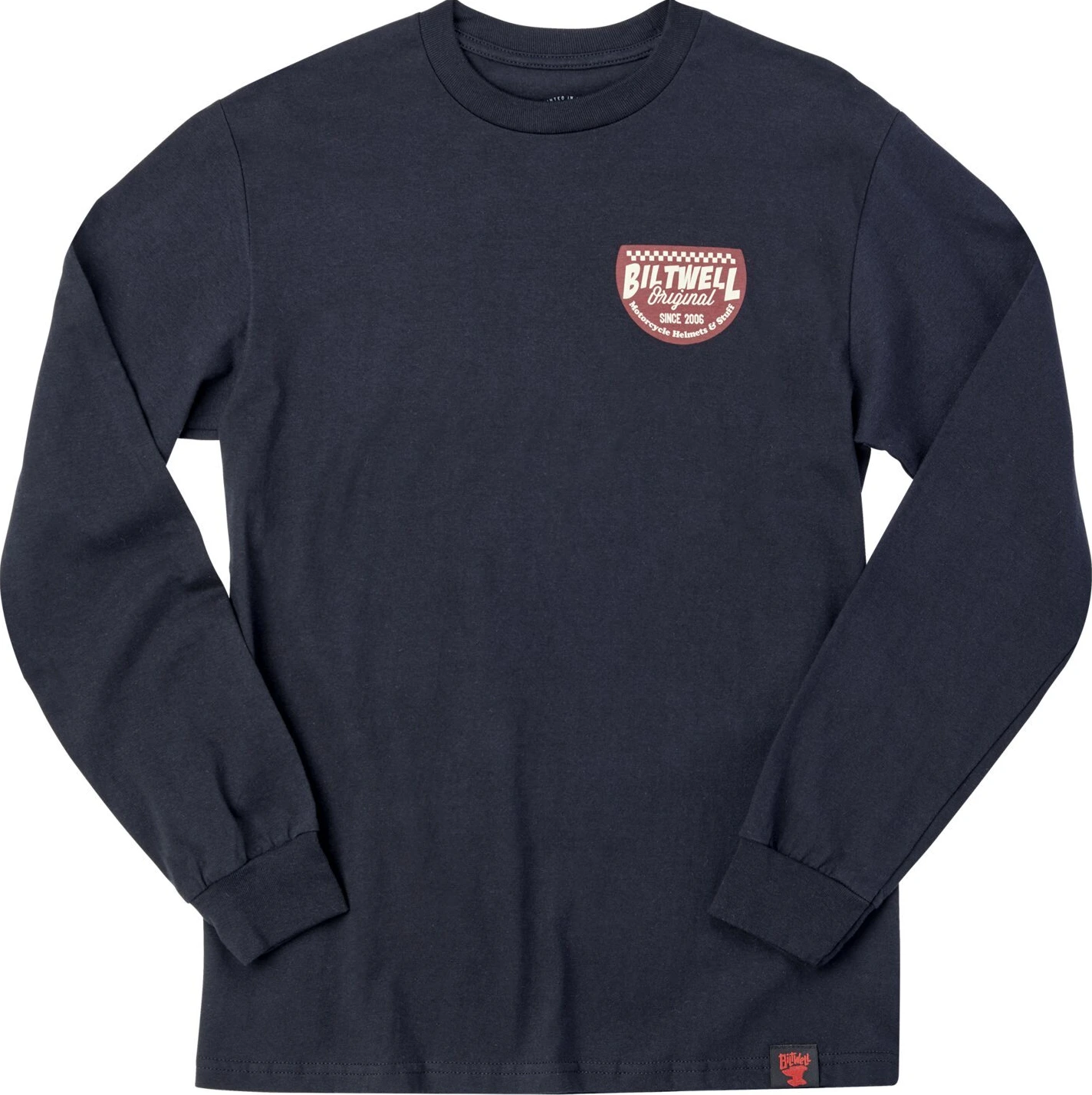 Biltwell Left turn long sleeve t-shirt, Black, S