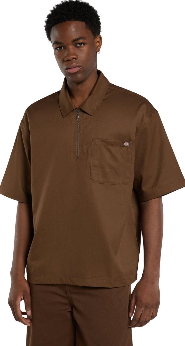 Dickies Cadiz QZ shirt, timber Brown, Brown, L