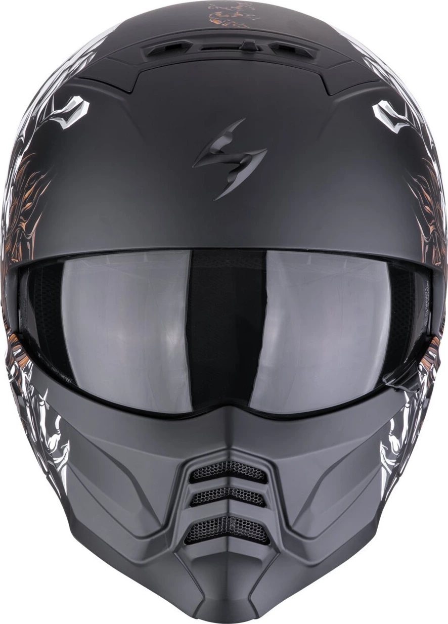 Scorpion EXO-Combat II Genesis, Black, white, gold, L, matt