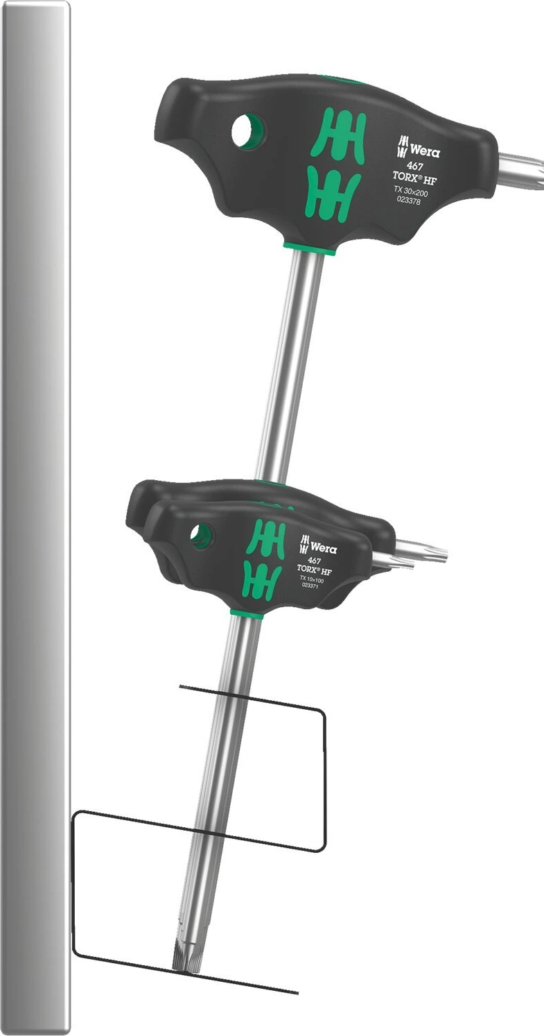 Wera screwdriver set T-handle Hex plus torx, 7 pieces, Black