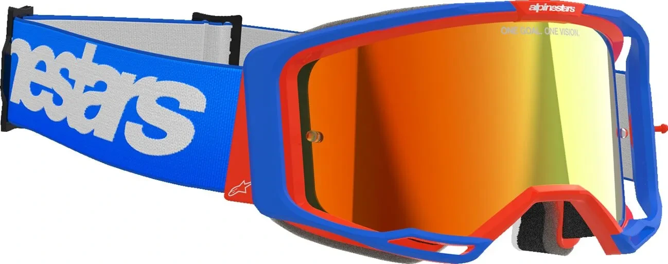 GOGGLE VISION 8 WORDMARK BL/ORG MIRROR-RED