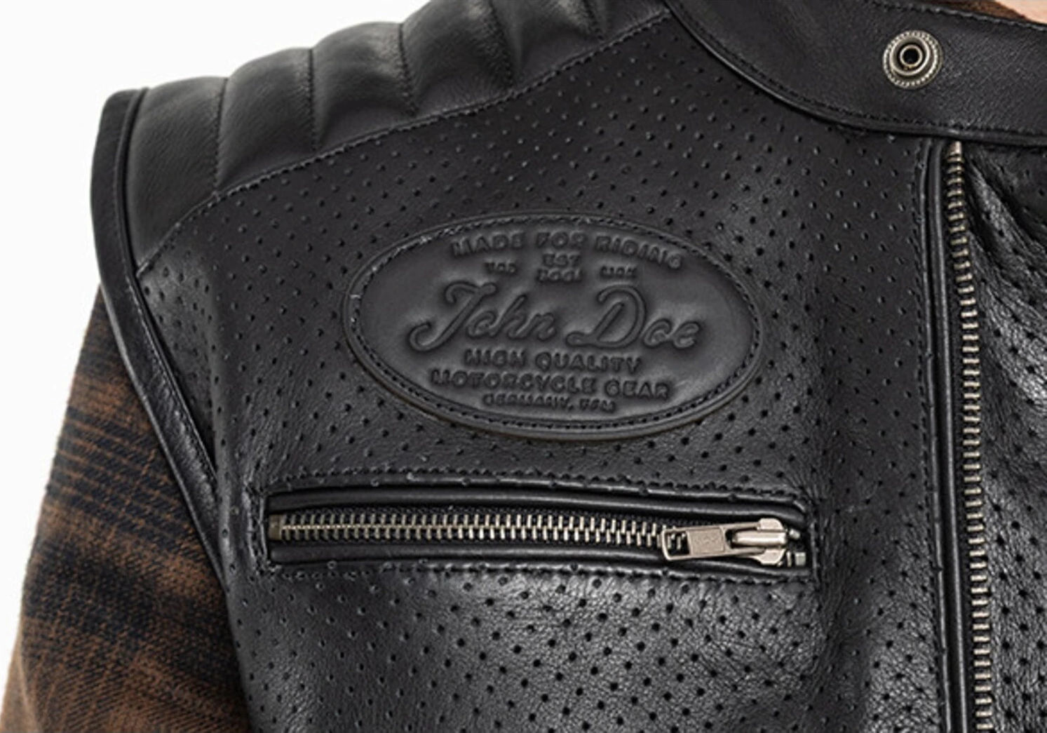 John Doe Storm Leather vest, Black, S