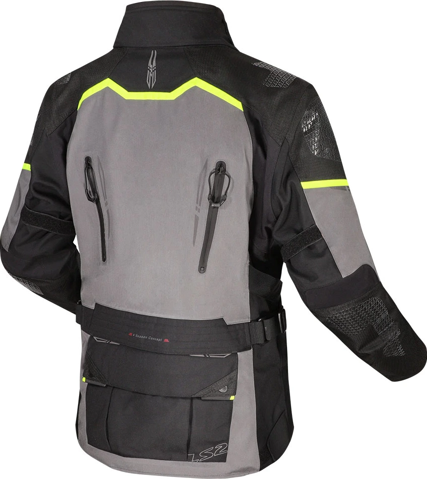 LS2 Apollo Man Jacket - Grey H-V Yellow, L