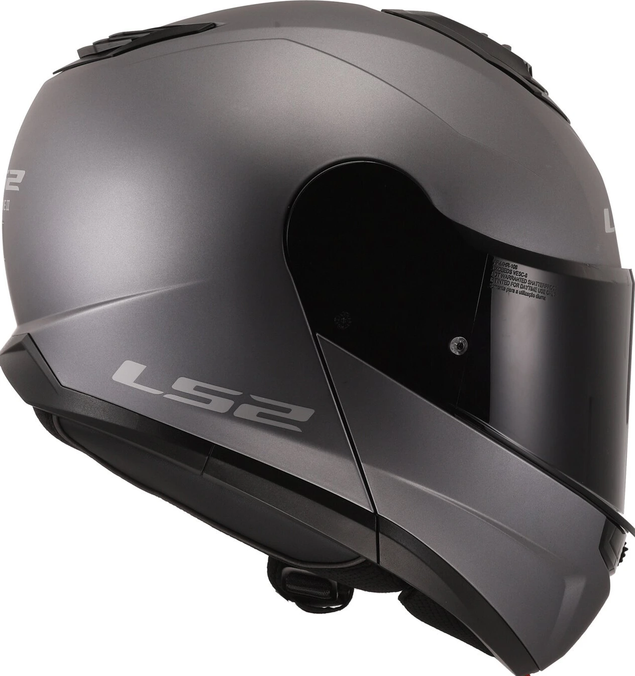 LS2 Strobe II helmet, titanium, M, matt