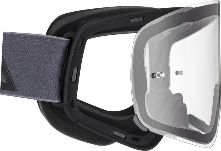 AMOQ MX Goggles Vision Magnetic Dark Grey-Black - Clear