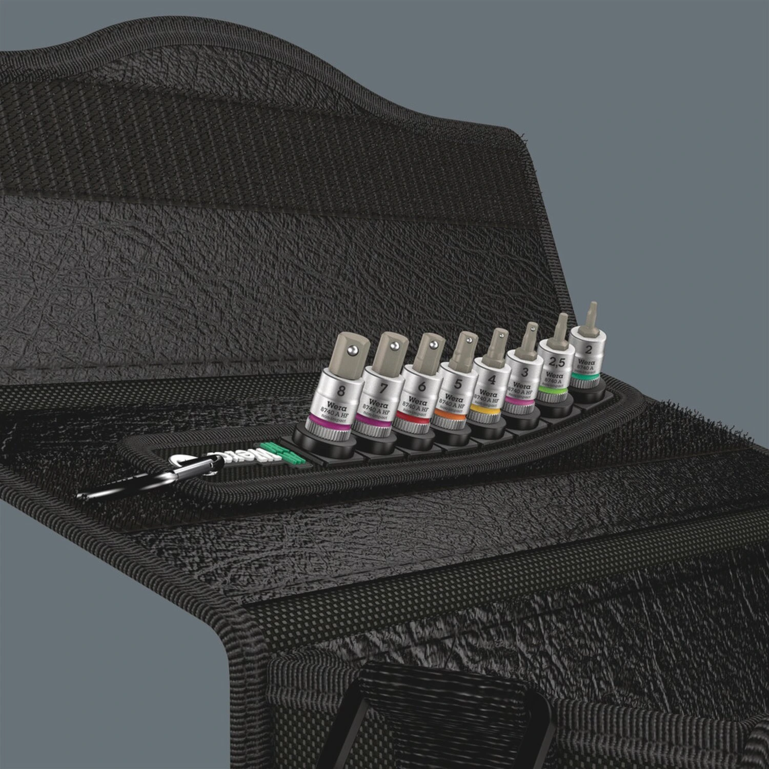 Wera socket belt with 1/4" drive Hex sockets - Metric, Black