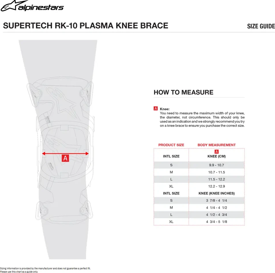 KNEEBRACE S-TECH RK-10 BLK/RD S