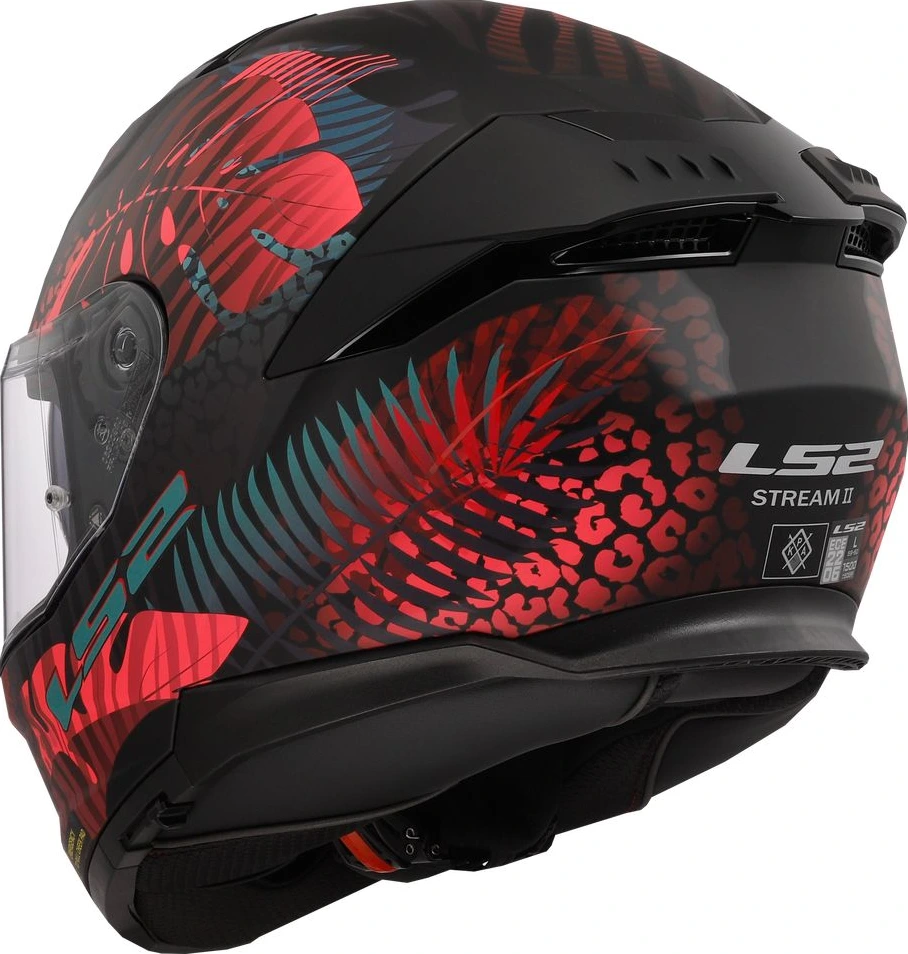 LS2 FF808 STREAM II JUNGLE helmet - 2XL, Matt Black Pink Blue