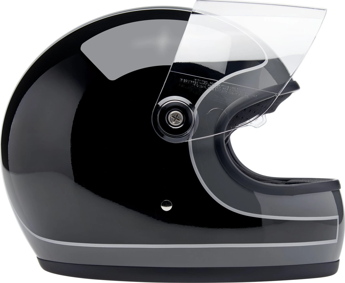 Biltwell Gringo S helmet, storm grey black tracker, XS, Gloss