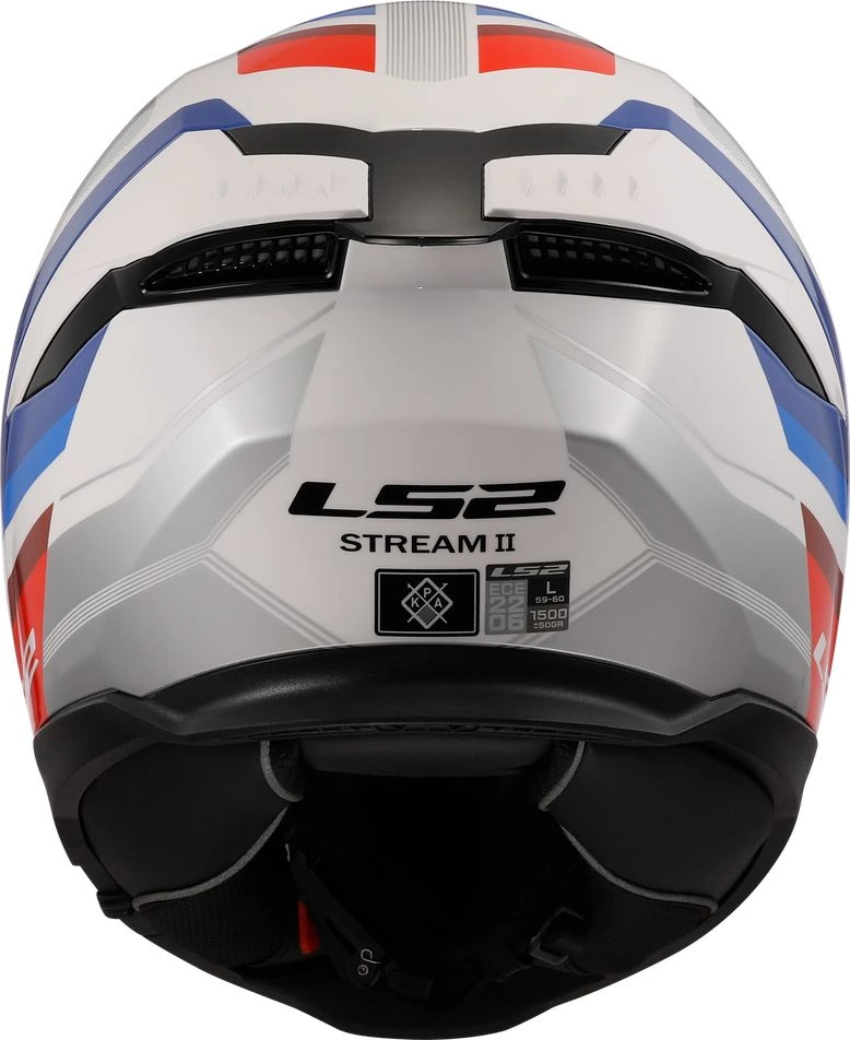 LS2 FF808 STREAM II VINTAGE helmet - White Blue Red, 3XL