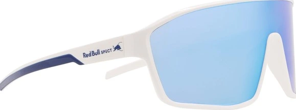 Spect Red Bull Daft Sunglasses Shiny White/Blue w Smoke Blue Mirror lens