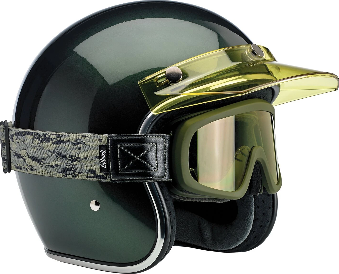 Biltwell Overland 2.0 Grunt goggle olive camo, Green