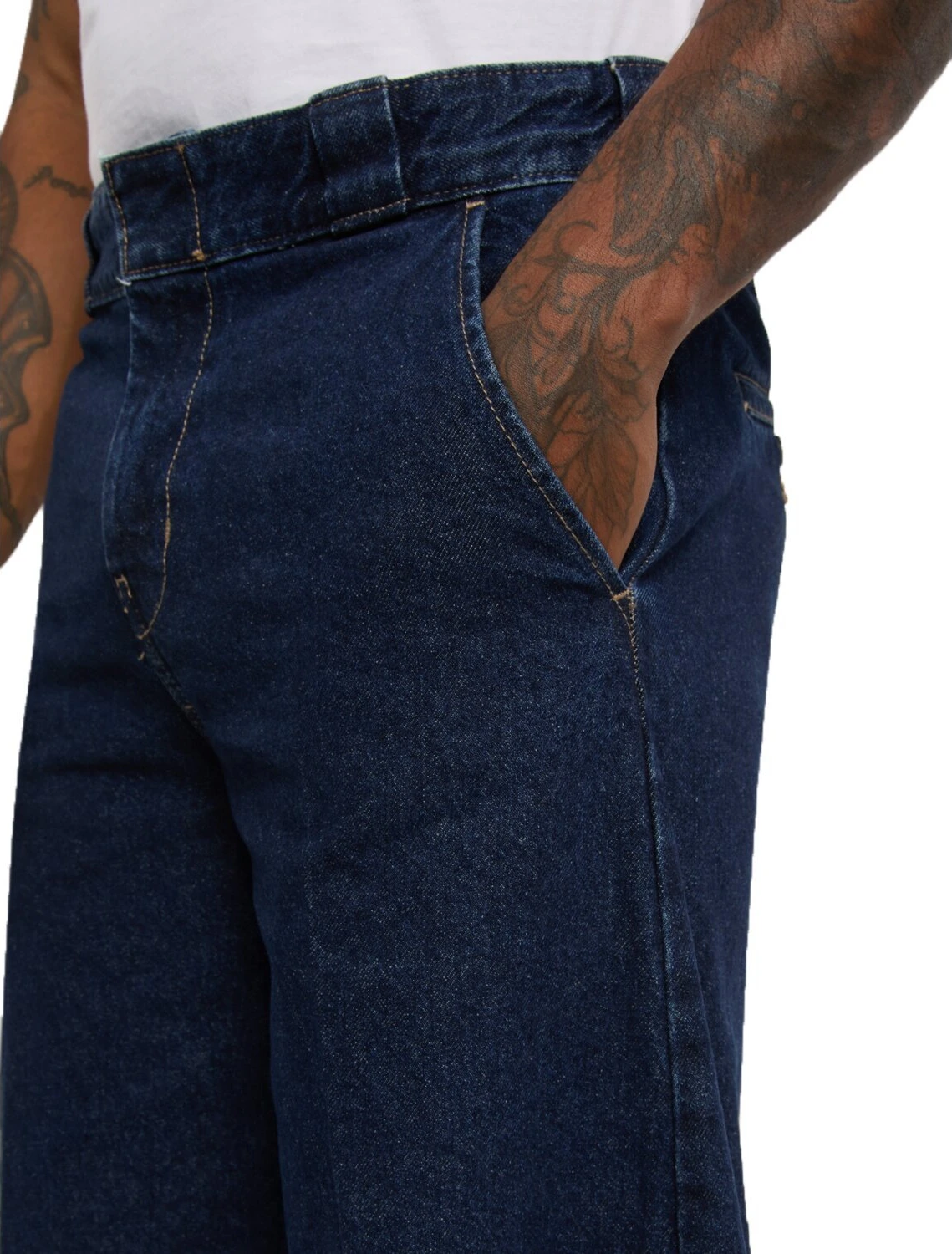 Dickies 877 Barrel leg work jeans, dark Blue, indigo, 30/34