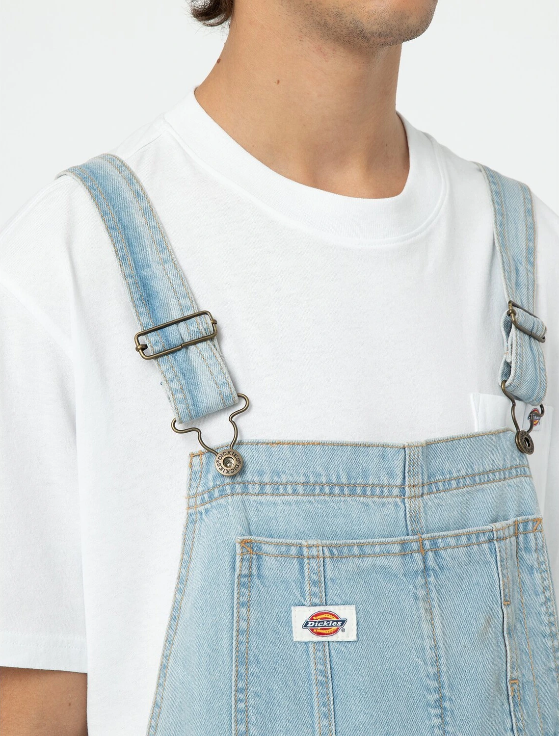 Dickies Dickies classic denim bib vntg blue, XS