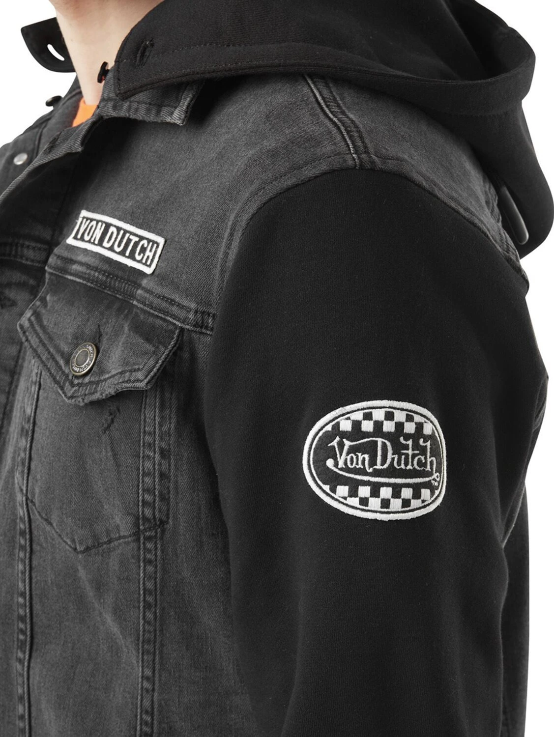 Von Dutch Denim jacket black, XL