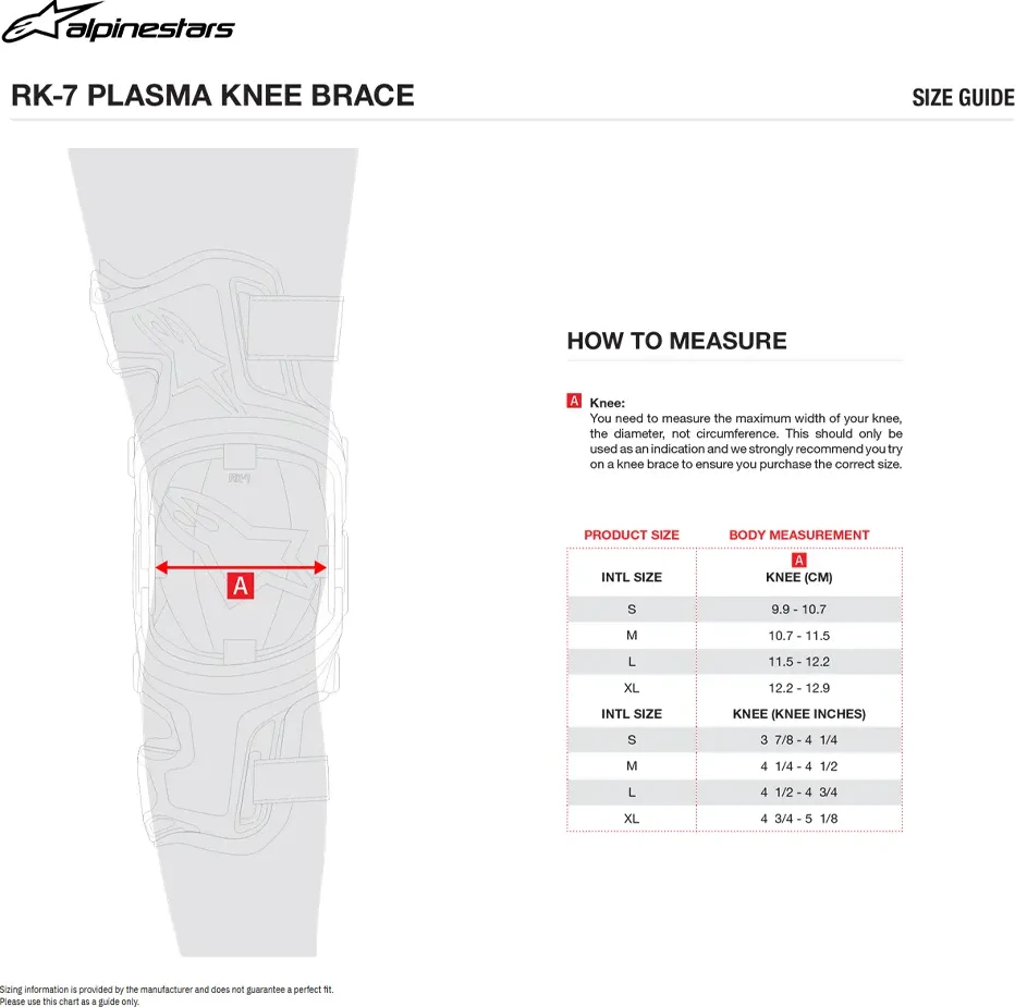 KNEEBRACE RK-7 PLASMA BLK/RD S