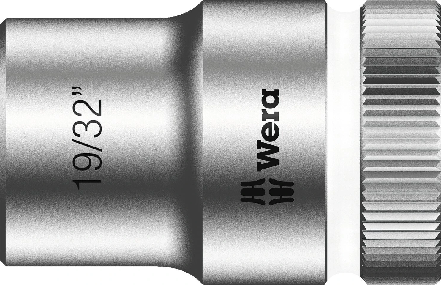 Wera Zyklop 1/2" socket - US sizes 19/32", 37 mm, Chrome