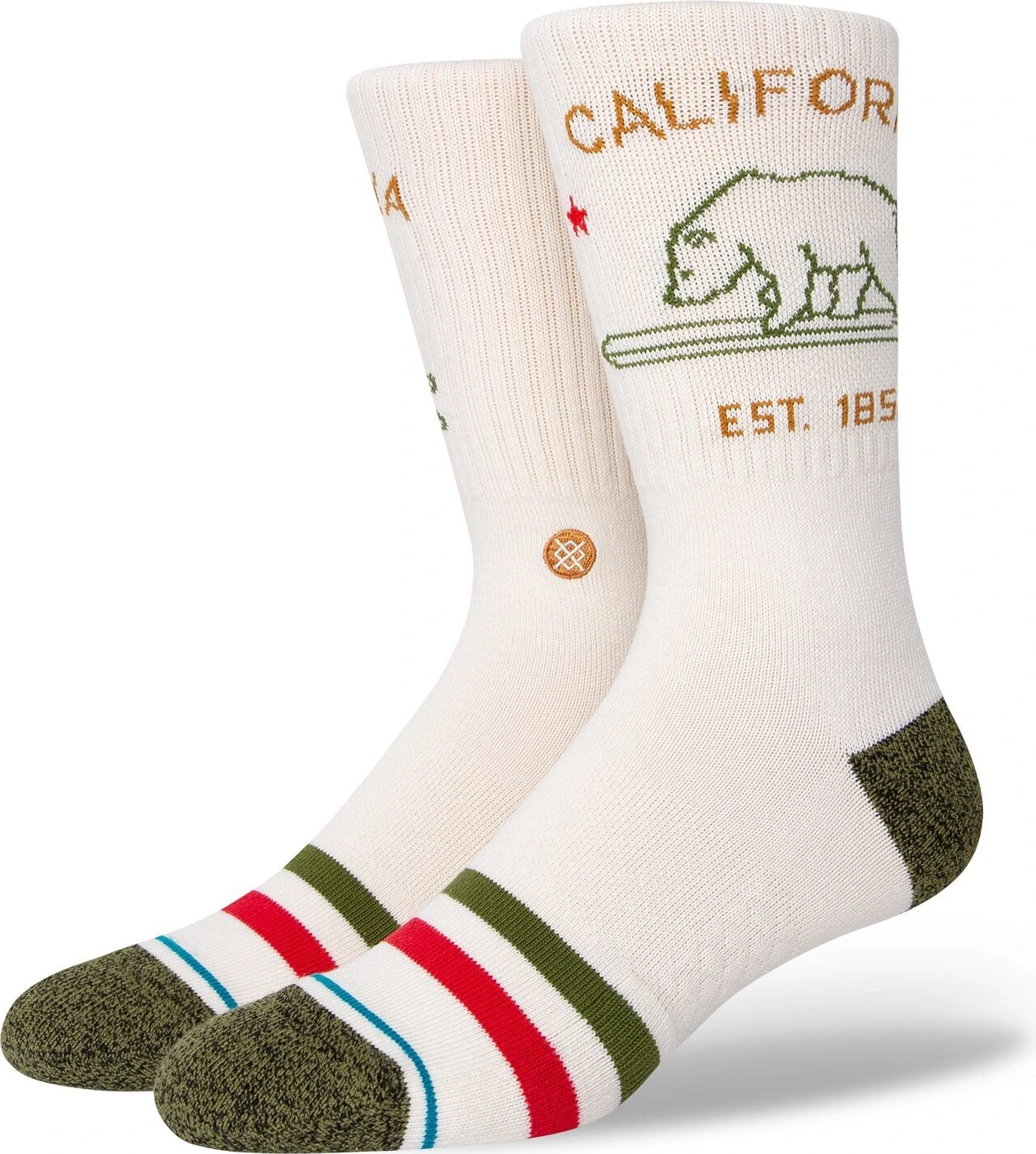 Stance California Republic socks, off White, White, 38-42