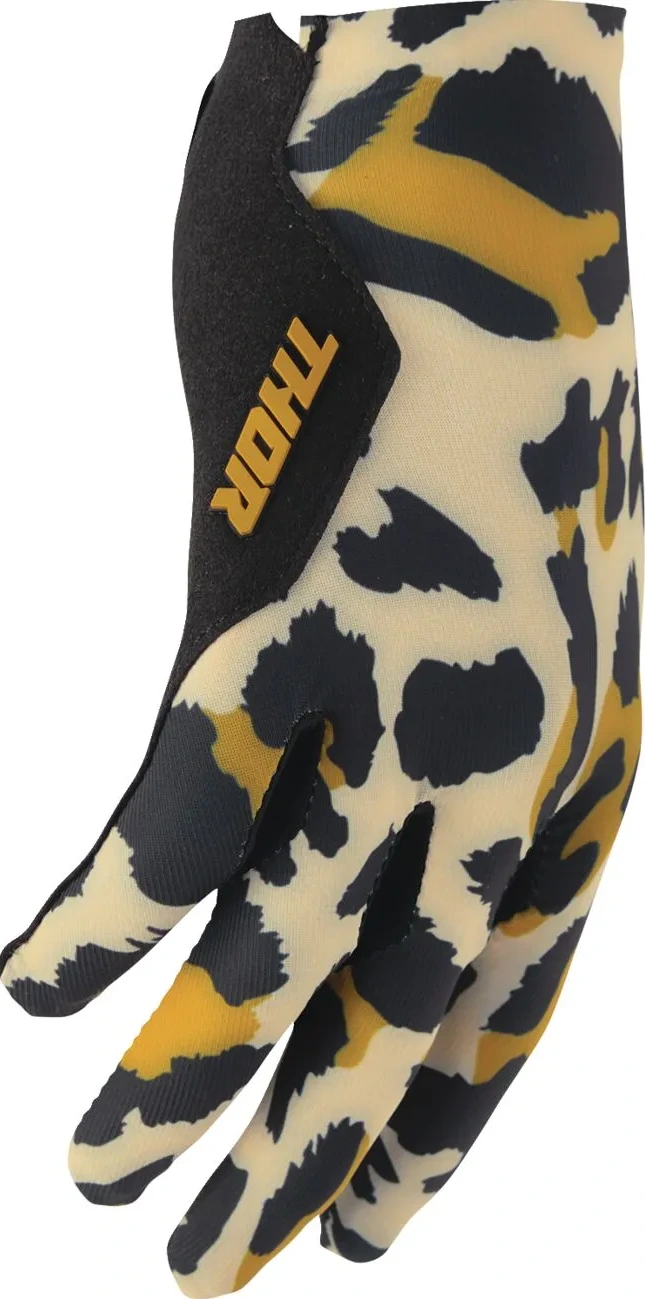 GLOVES WOMENS SPORTMODE CHEETAH TAN/BLACK SM