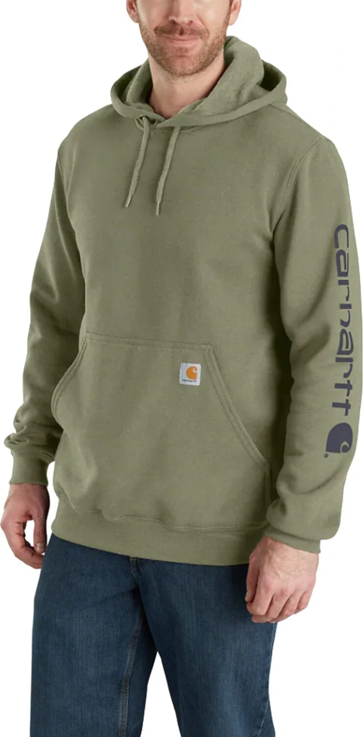 Carhartt Sleeve Logo hoodie, dusty Green, olive, L