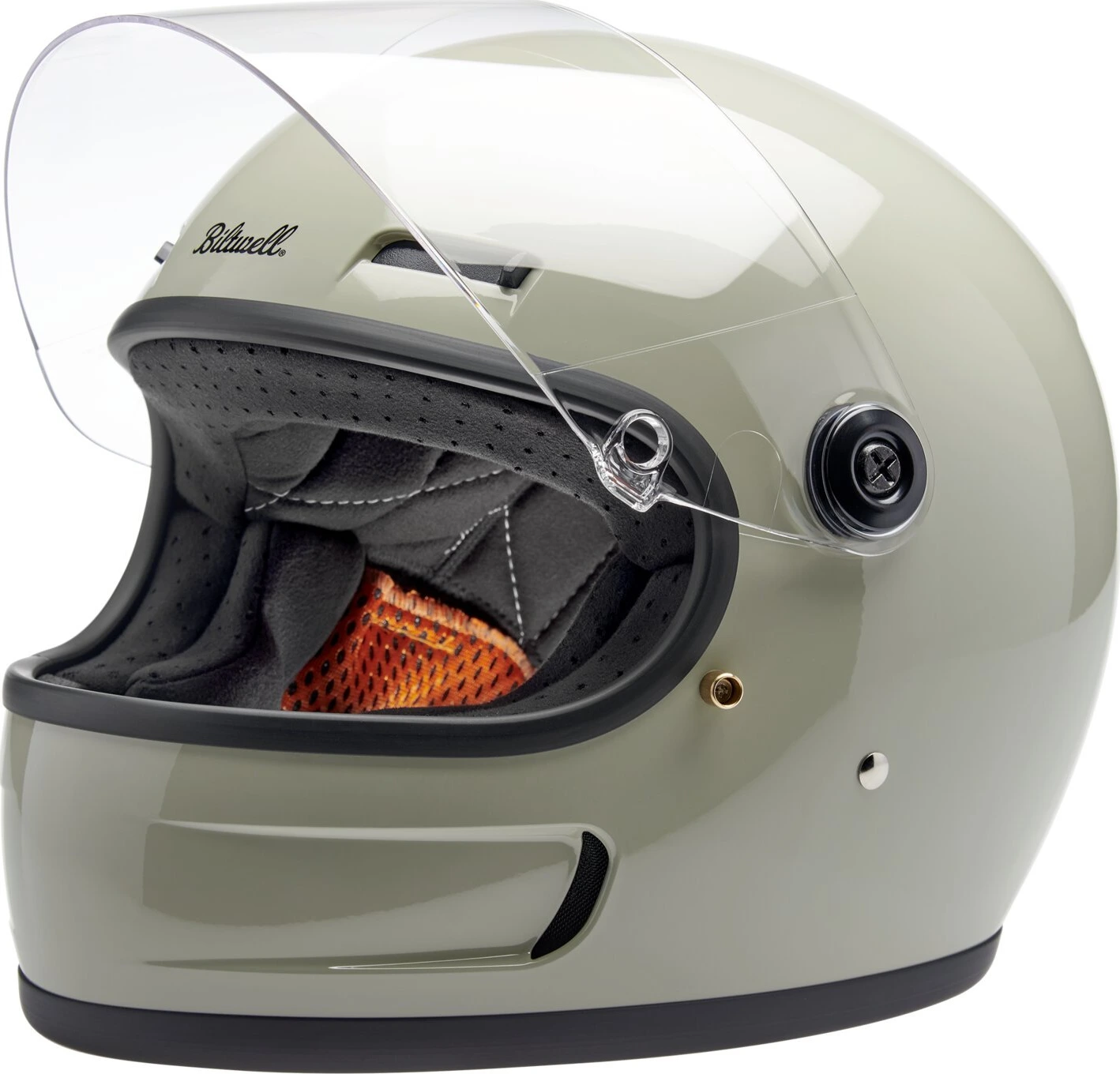 Biltwell Gringo SV helmet, chalk Gray, grey, XS, Gloss