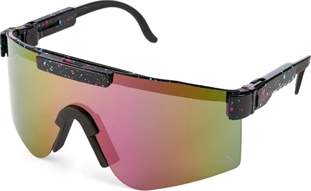AMOQ Comet Sunglasses Black Splash - Purple Mirror