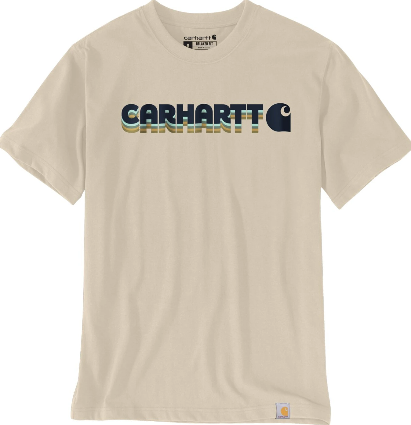 Carhartt Irvine Layered logo t-shirt, oat milk White, 2XL