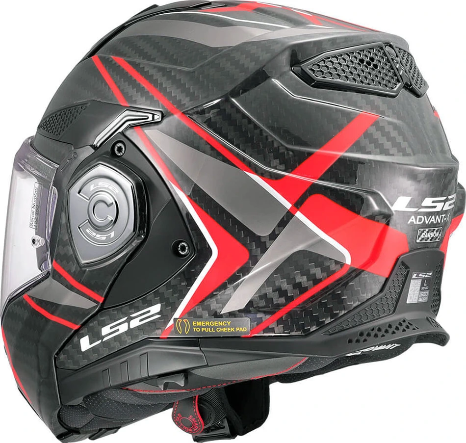 LS2 FF901 ADVANT X CARBON FUTURE II Helmet - 2XL, Red