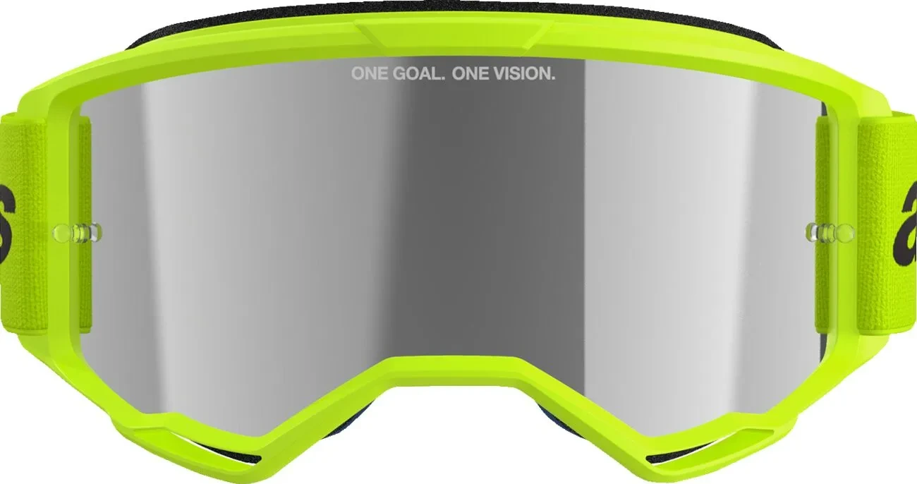 GOGGLE VISION 3 WORDMARK YLW FLUO MIRROR-SIL