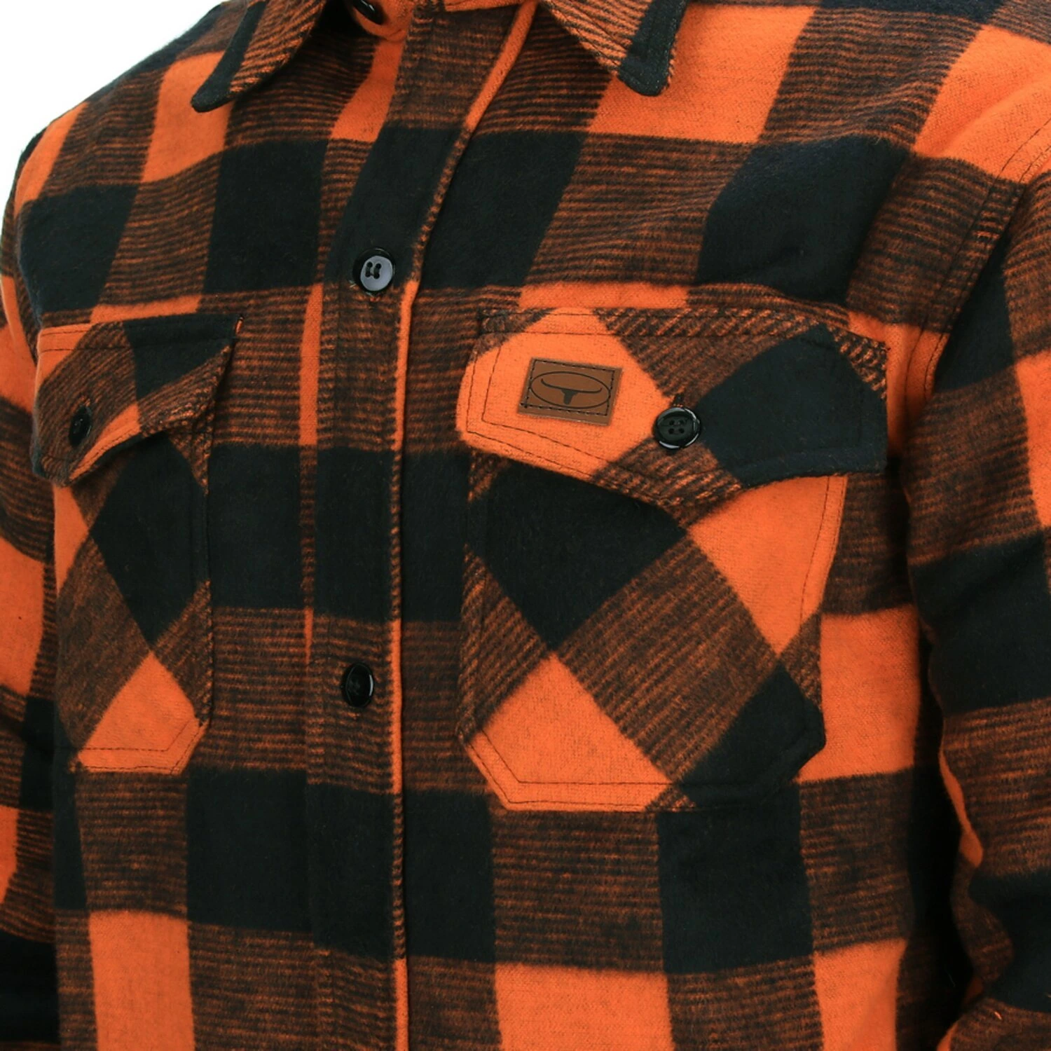 Lumberjack flannel shirt, checkered Orange, Orange, black, 3XL