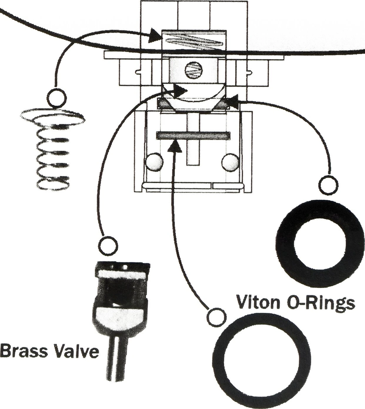 Fuel Tool, check valve rebuild kit