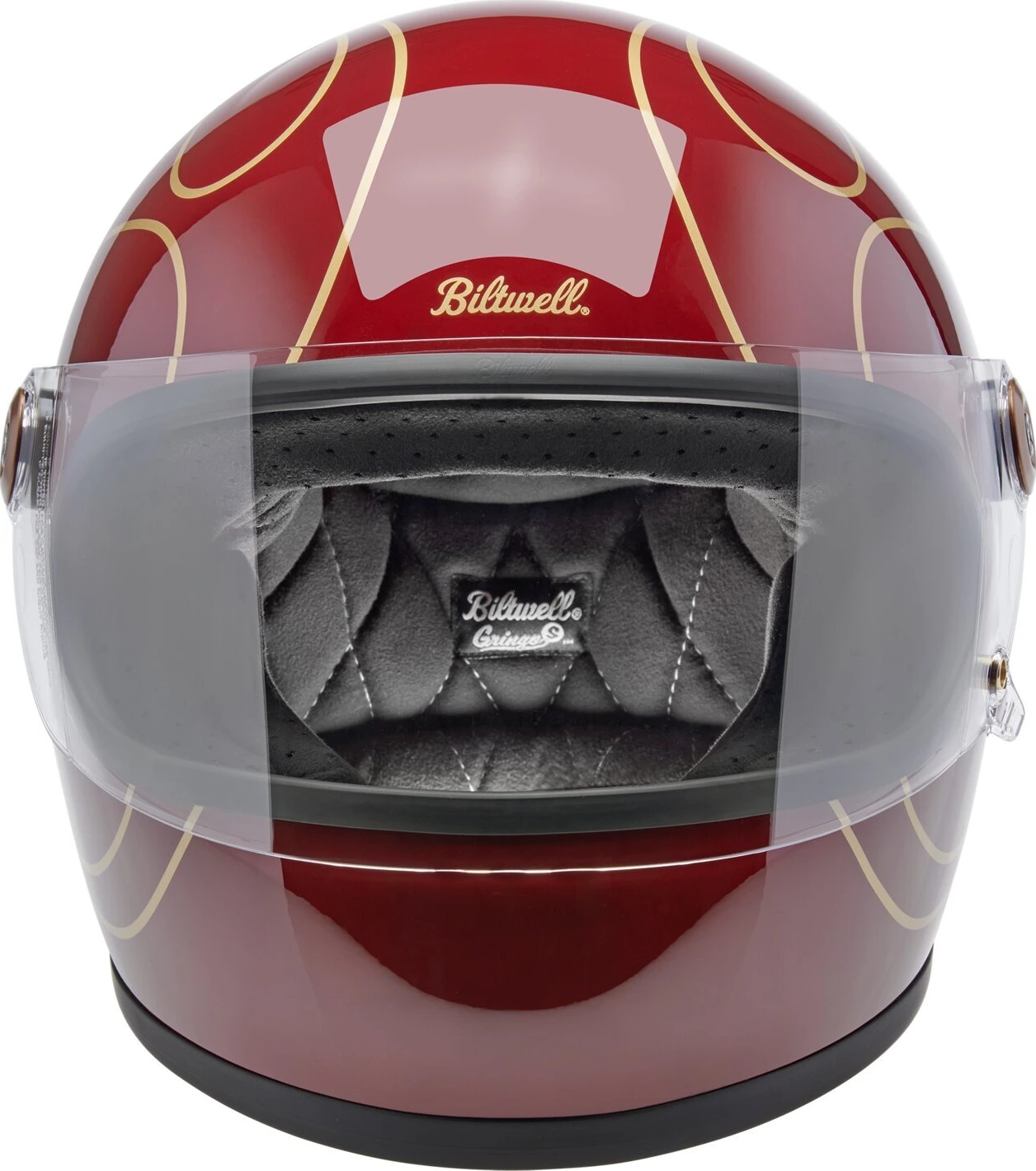 Biltwell Gringo S helmet, garnet Red, Red, flames Red, Gloss