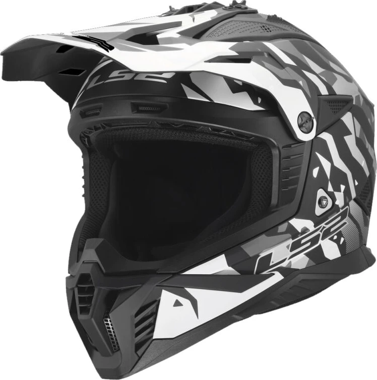 LS2 MX708 FAST II GROTESK Helmet - 3XL, Black Grey